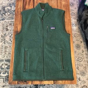 Patagonia green zip up vest